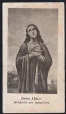 Image pieuse ancianne de Santa