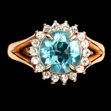 925 Bague en Argent Rond