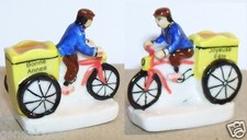 VELO TRIPORTEUR TRICYLE TRICYCLE BONNE ANNEE FETE FEVE PORCELAINE 3D 1/160 neuf