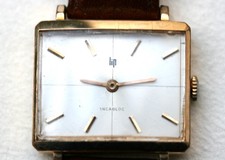 LIP rectangulaire 2 aiguilles - R136 C - Incabloc - plaqué or 20 µ