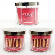 3 Bath & Body Works CINNAMON STICK 1-Wick Medium Jar Candle 4 oz
