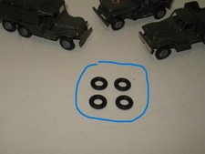 F61 france-jouet FJ  X 4 pneus bande ronde pour gmc, dodge, jeep, 15 / 7