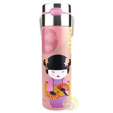 Bouteille isotherme New little geisha rose Leeza gourde thermos nomade voyage