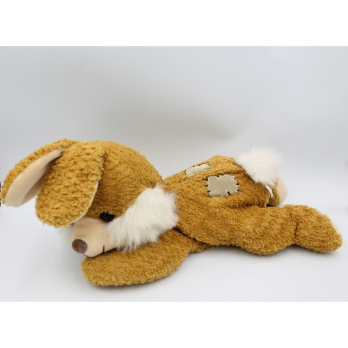 Doudou lapin beige marron