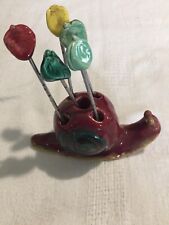 Ancien Escargot Porte Piques En Ceramique