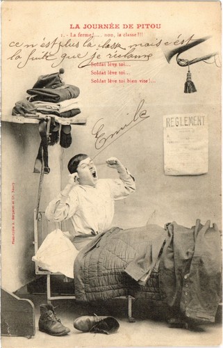 Cpa journee de - la, pitou