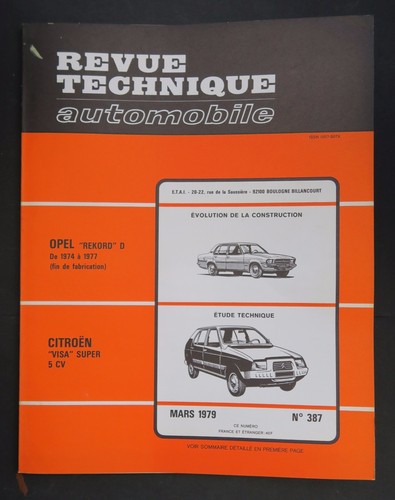 Revue technique automobile rta - technique,