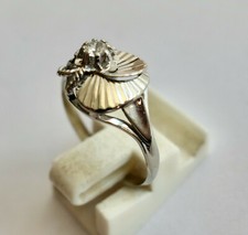 BAGUE SAPHIR BLANC EN PLATINE 