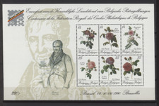 S53015 BELGIQUE MNH** 1990 Belgica 90 S/S Fleurs