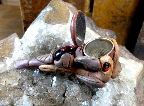Mexican carved terracotta pipe - carved,