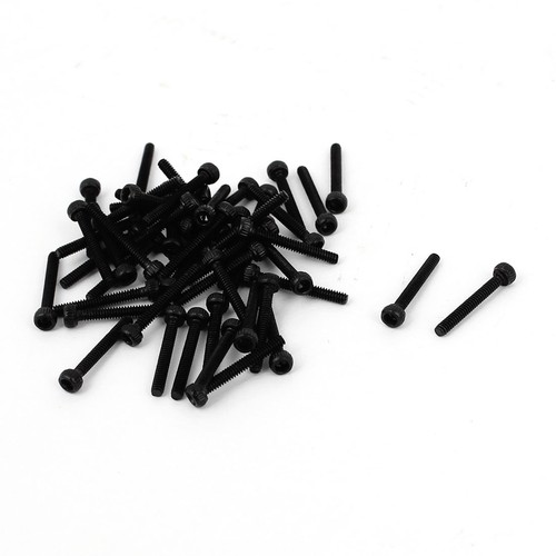 50pcs 6x12mm machine - m1.6x12mm, machine-noir