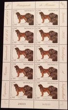 Monaco 2001 feuille sheet neuf** Yt 2296 : Chien, dog, Terre neuve, Leonberg
