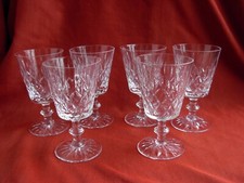 CRISTAL DE LORRAINE,SERIE DE 6 VERRES A EAU EN CRISTAL TAILLE, DEBUT XXème.