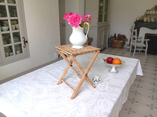 Ancien tabouret lattes - tabouret, à