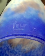 L'ELF - TULIPE EN PÂTE DE VERRE SIGNÉE L'ELF - ART DÉCO - HAUT 12,5CM DIAM 8,5CM