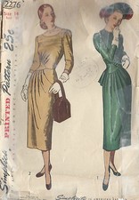 Patron De Couture Vintage 1946
