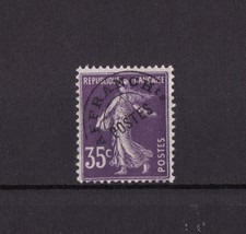 timbre France préoblitéré   semeuse  35c violet    n° 62  **