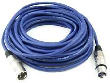 10 m Câble du microphone XLR 3 pôles symetrique BLEU, Câble DMX DJ PA Adam Hall