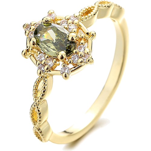Bague argent 925 péridot - argent,