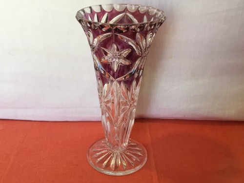 Vase cristal taillé de - en,