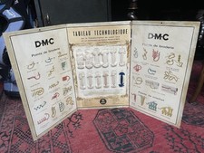 Anc carton pub présentoir fil couture DMC broderie tableau technologique coton