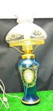 ANCIENNE LAMPE VERRE MURANO FLEUR ÉMAILLÉE A POSER BUREAU PAS TÔLE BOUILLOTTE 