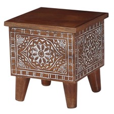 Vintage Table D'Appoint Table de Chevet Tabouret à Fleurs Pflanzenhocker