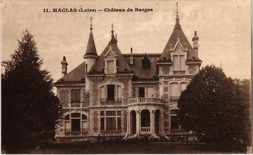 Cpa maclas chateau de - maclas,