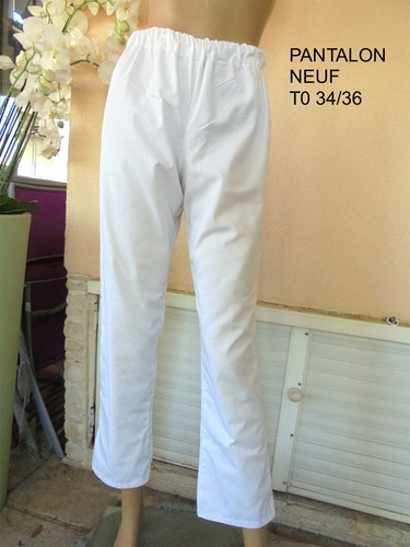 Pantalon infirmiere blanc - infirmiere,