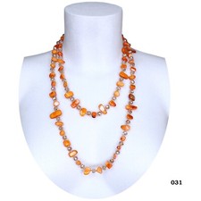 Collier Orange En Perles De
