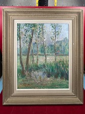 Tableau Y. Guilmineau Peintre Vendée, Deux Sèvres, Venise verte, Coulon....1946