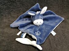 Doudou Plat âne cheval bleu