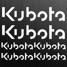 Kubota autocollant sticker pelle 6 Pièces