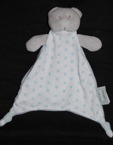 Doudou plat ours blanc - plat,