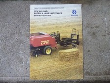 PROSPECTUS PRESSE A BALLES MOYENNES NEW HOLLAND - MODELE D 710 ENSILAGE