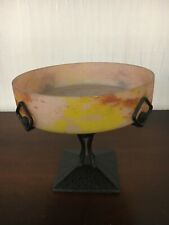 1 coupe pâte de verre / pied fer forgé