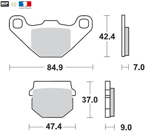 Plaquettes frein quad tgb - frein,