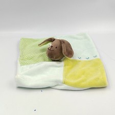 Doudou plat chien bleu vert