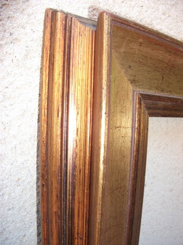 Large cadre ancien bois - large, en