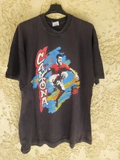 T-shirt ERIC CANTONA avec un maillot rouge vintage NIKE jersey années 90 noir XL