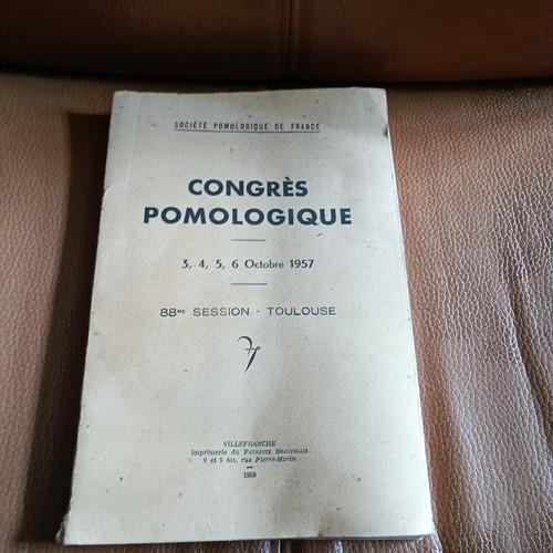 Livre congrès pomologique - livre,