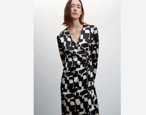 Robe satin imprimée - satin,