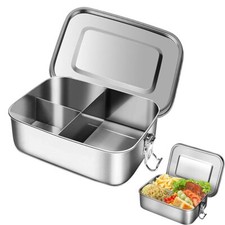 Boîte Bento INOX Boîte Bento Étanche Lunch Box Facile Nettoyer avec Bague D'é...