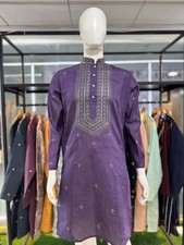 Indien Hommes Kurta Pyjama Costume Pakistanais Sherwani Soirée Mariage Mari Size