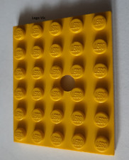 Lego Plate 5x6 with Hole Yellow Town Vintage 333 381 376 371 335 MOC B8