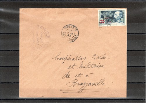 Lettre aef france colonie 1942 - lettre,