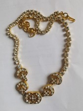 Collier vintage métal doré