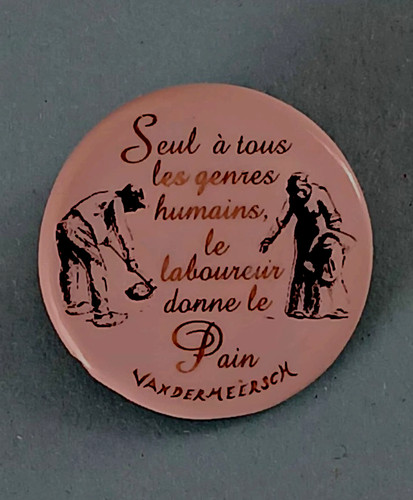 Fève assiette dicton signé - fève,