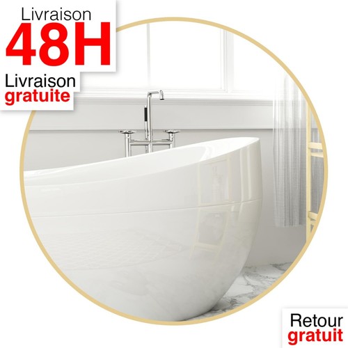 Homcom miroir rond - homcom, de