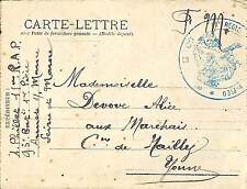 MILITARIA / GUERRE 14_18 / CARTE-LETTRE 11 ° RÉGIMENT ARTILLERIE A PIED 1918